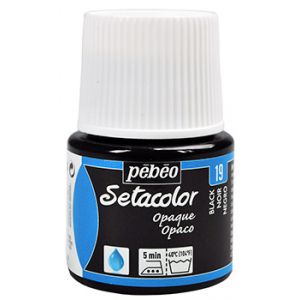 Farba do tkanin Pebeo Setacolor 45ml, Czarna/19 Black